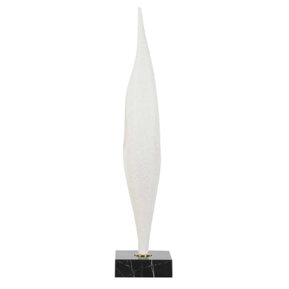Fluid White Stone Sculpture