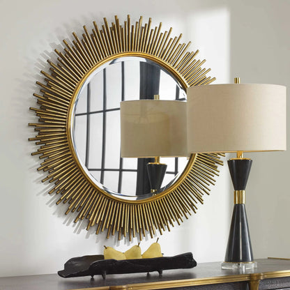 Round Gold Mirror