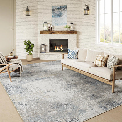 Elevate Your Space with the Purecozy Pet Friendly 9x12 Vintage Area Rug – Perfect for Living Rooms, Kitchens, and More!