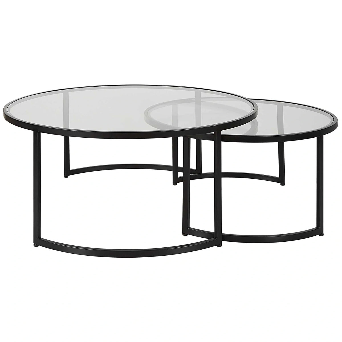 Black Nesting Coffee Tables, Set of 2