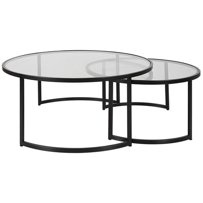Black Nesting Coffee Tables, Set of 2