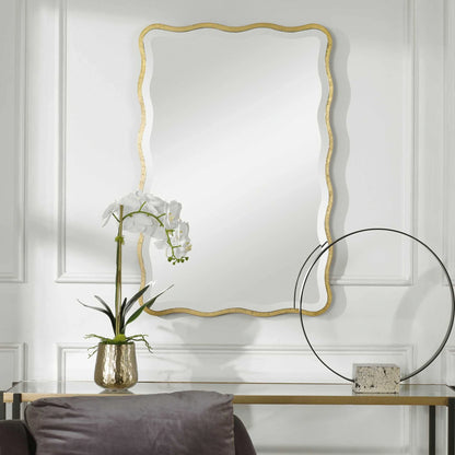 Gold Scalloped Mirror