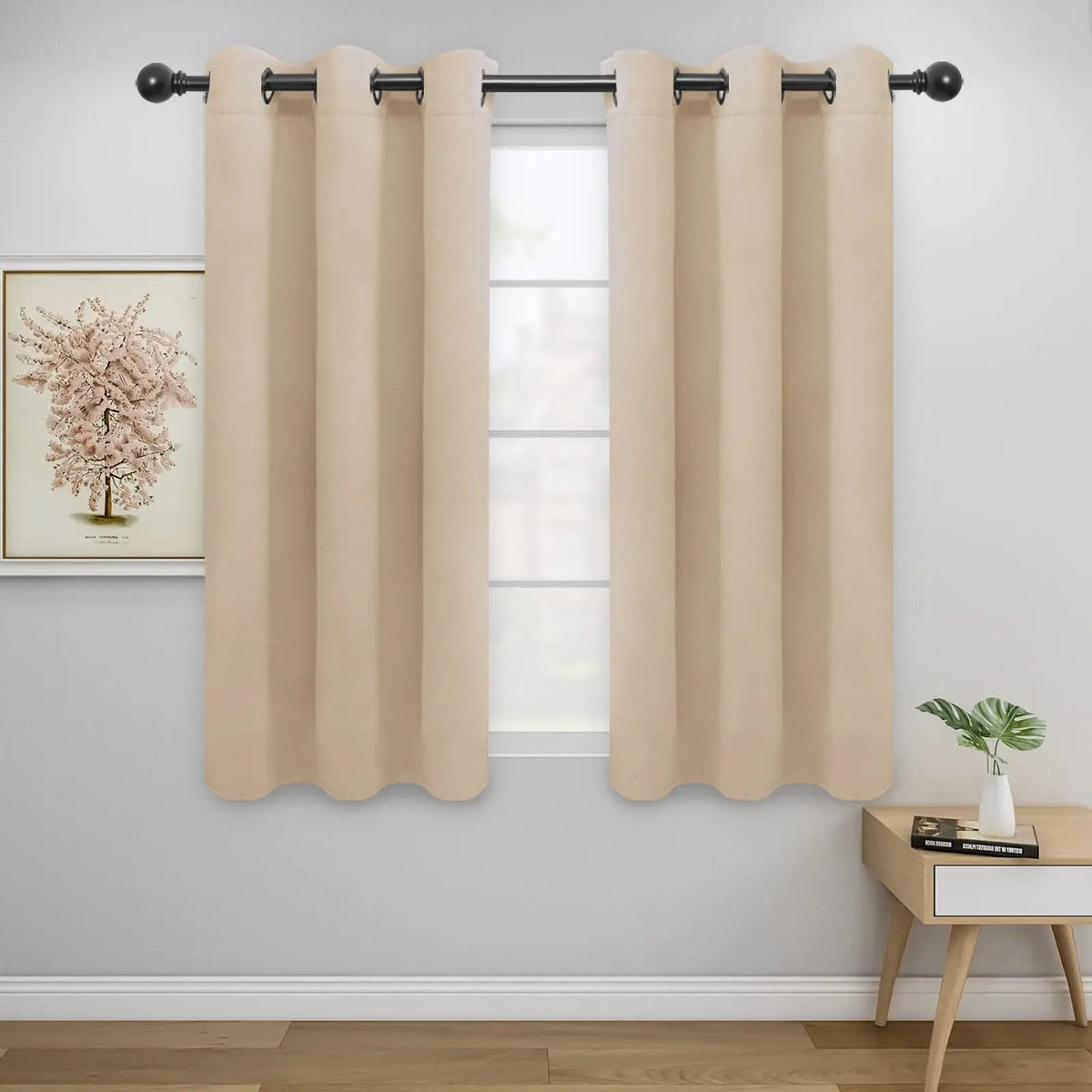 Modern Blackout Curtains | Thermal Insulated, Noise Reducing, Grommet Top | Wide Size Range, Set of 2