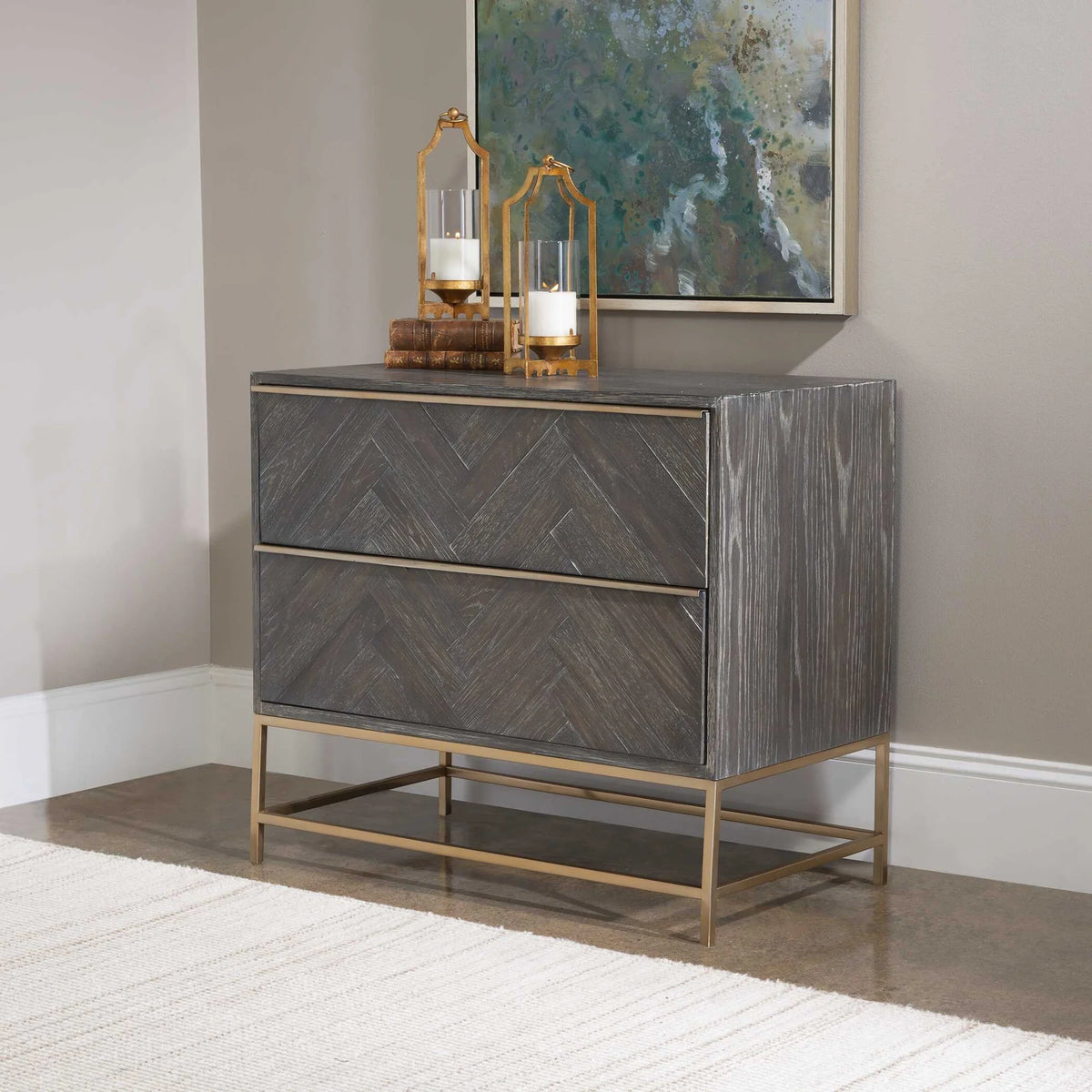 Dark Walnut Drawer Chest