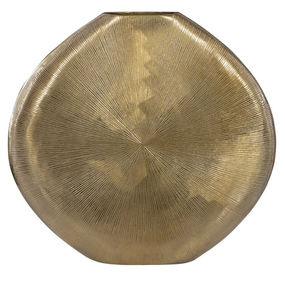 Ribbed Gold Vase