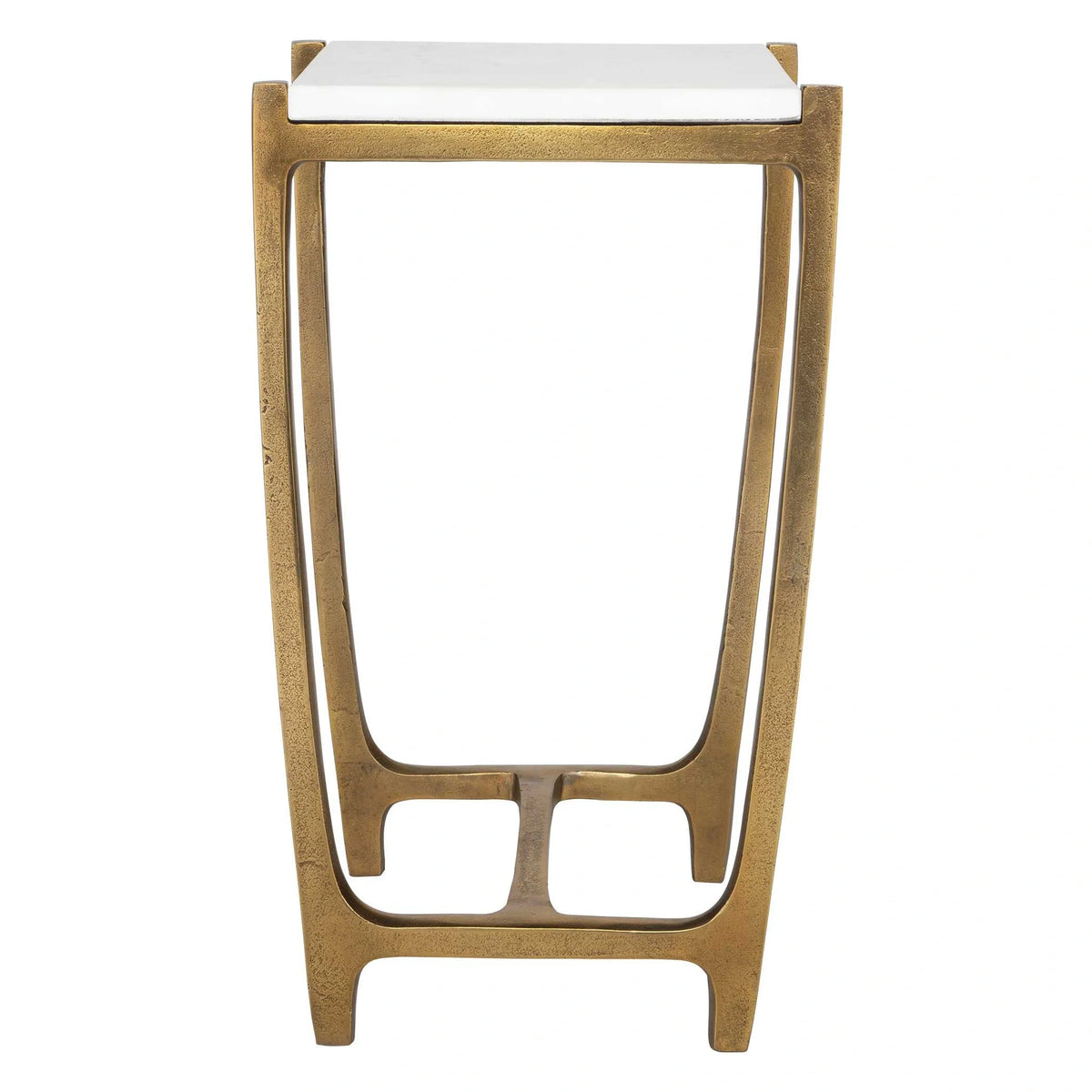 White Marble Accent Table