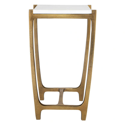 White Marble Accent Table