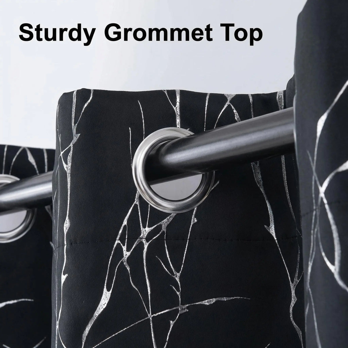 Curtain Club's 2-Piece 34x63 Inch Blackout Tree Branch Drapes - Thermal Grommet Window Treatments for Living Room and Bedroom