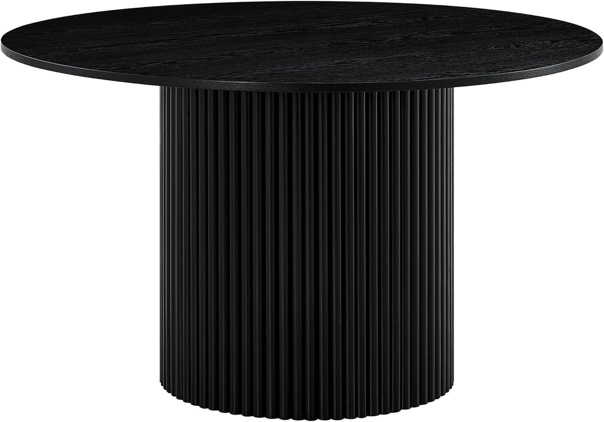 Henriet 48" Black Round Pedestal Dining Table