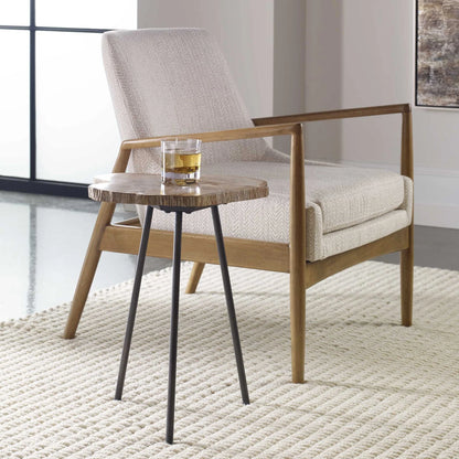 Petrified Wood Accent Table