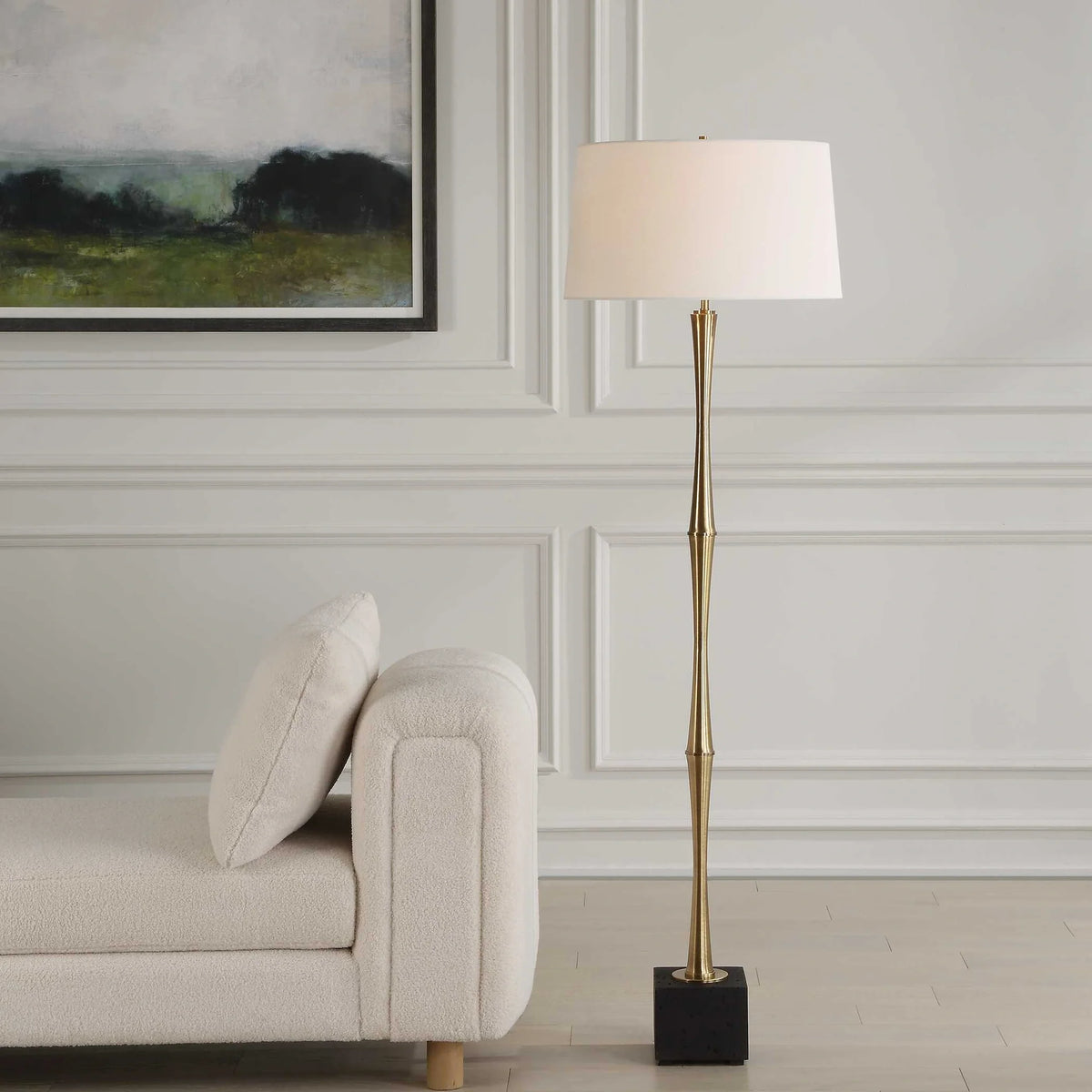 Antique Brass Floor Lamp
