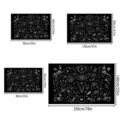 Spooky Skeleton Halloween Door Mat - Gothic Decorative Rug for Your Home