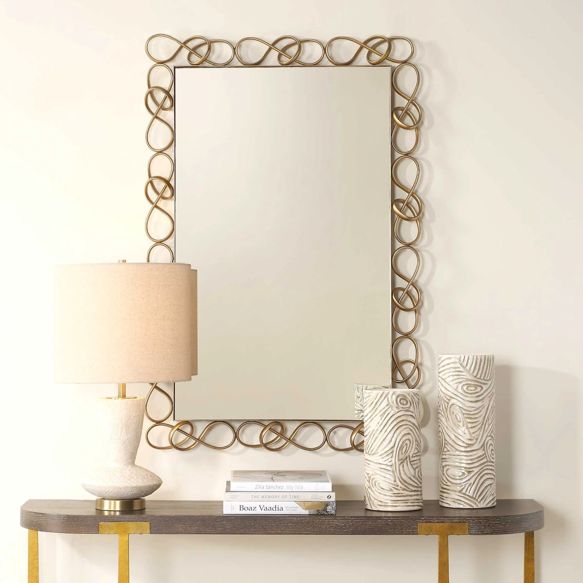Antique Brass Mirror