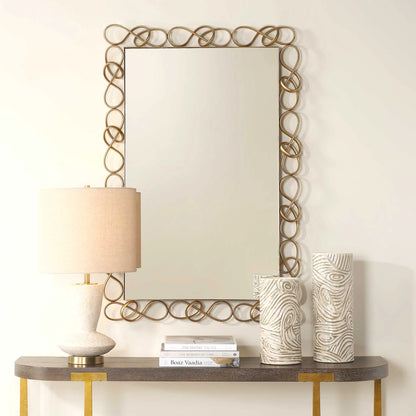 Antique Brass Mirror
