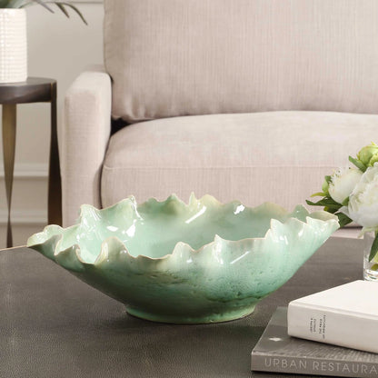Green Glass Bowl