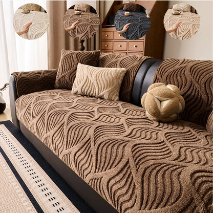 Bohemian Style Plush Sofa Cushion Cover, Soft Winter & Autumn Decorative Throw Pillow Case, Home Furniture Accessory, Home Textile