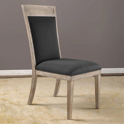 Dark Gray Armless Chair