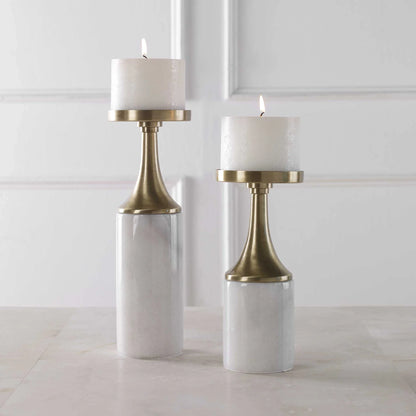 Marble Candleholders Set/2