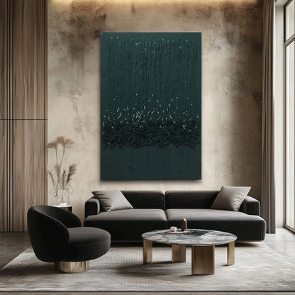 Dusk Large Hand-Painted Canvas Wall Art - 31"x47" Serenity
