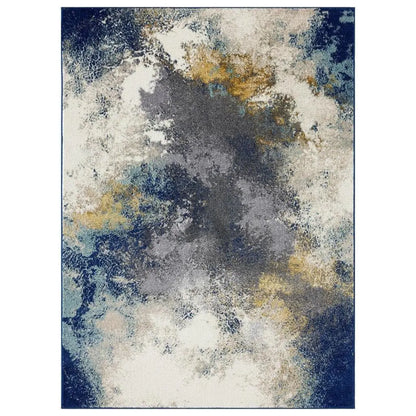 Beverly 8445 Modern Abstract Area Rug - Blue and Gray Design