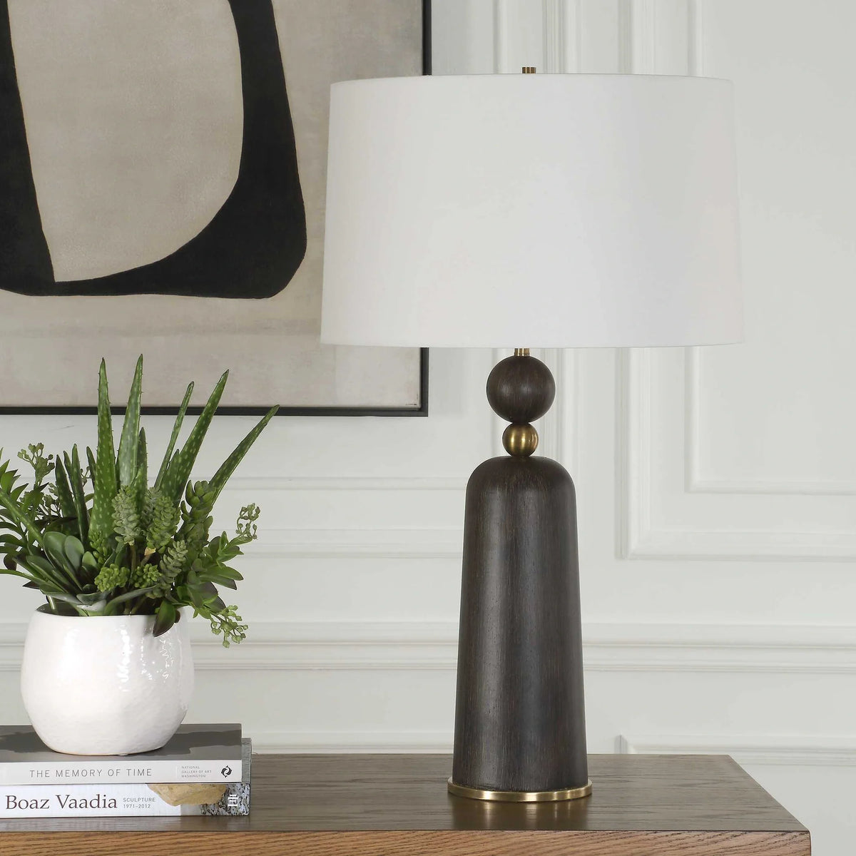 Dark Walnut Table Lamp