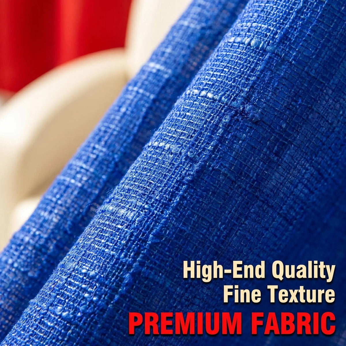 Slub Yarn Semi-Sheer Curtains 52" × 90" | Set of 2 Light-Filtering Grommet Panels | Twelve Colourways