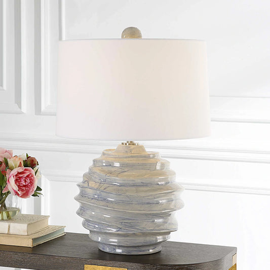 Blue & White Accent Lamp