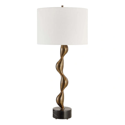 Sculptural Bronze Table Lamp
