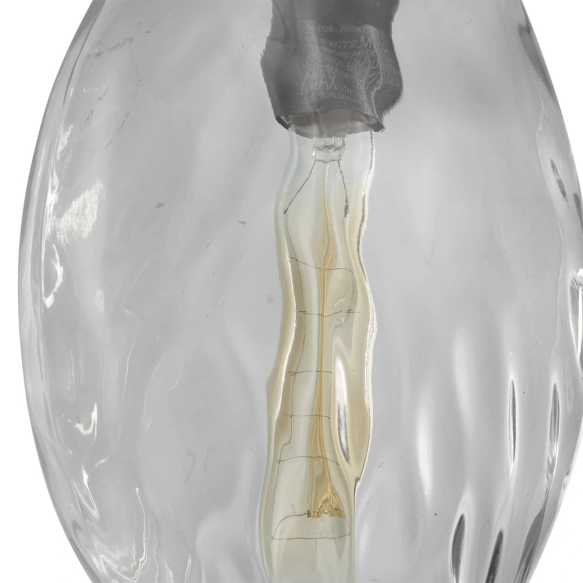 1 Light Watered Glass Mini Pendant