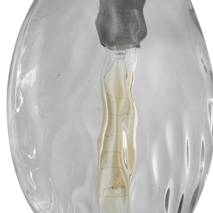 1 Light Watered Glass Mini Pendant