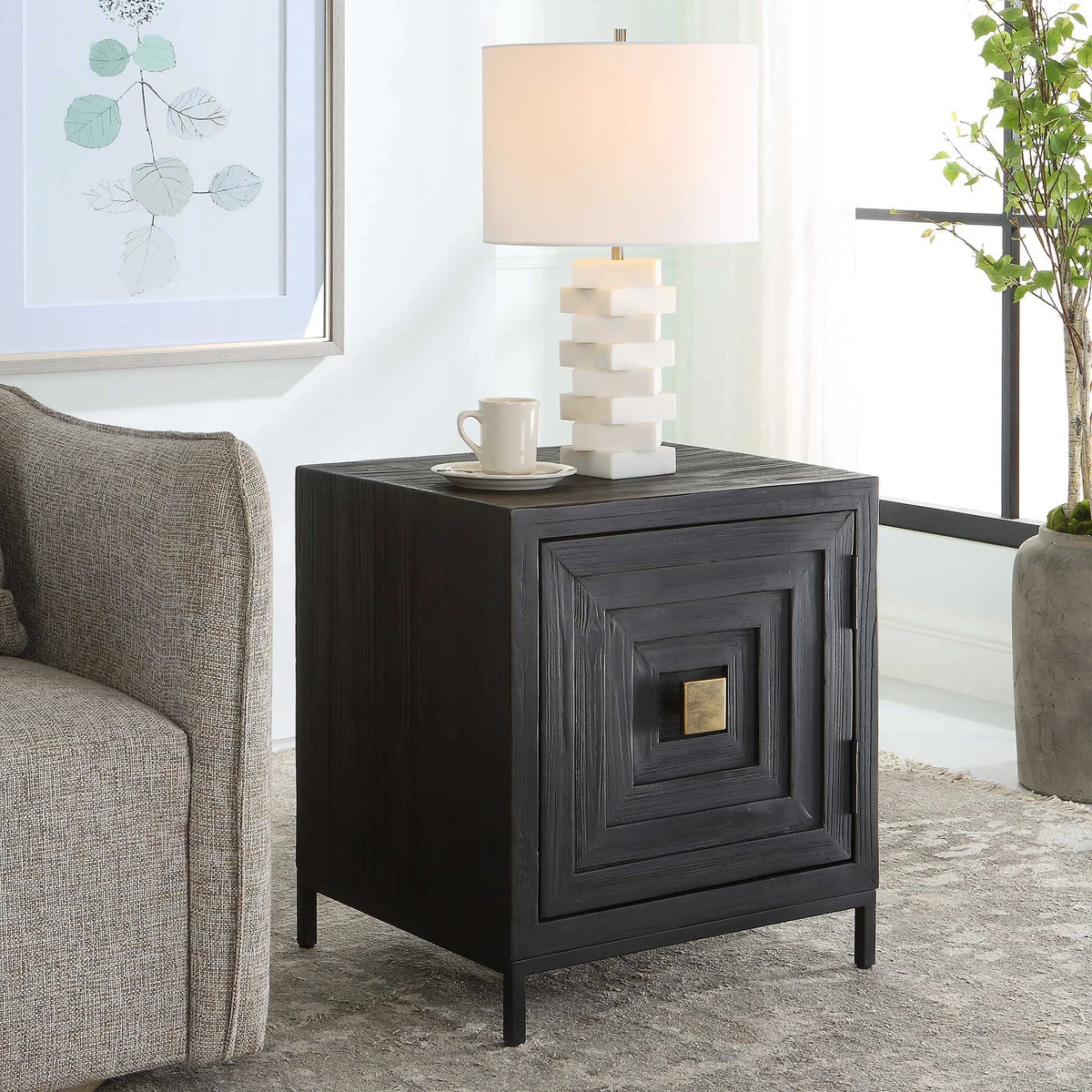 Geometric Cabinet / End Table