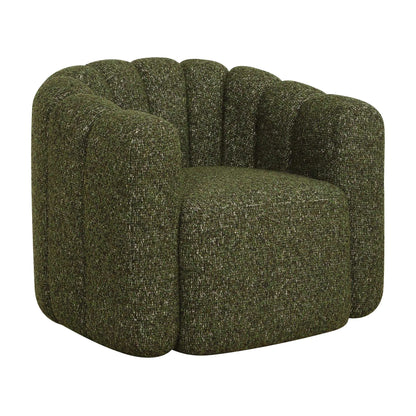 Upholstered Green Swivel Chair
