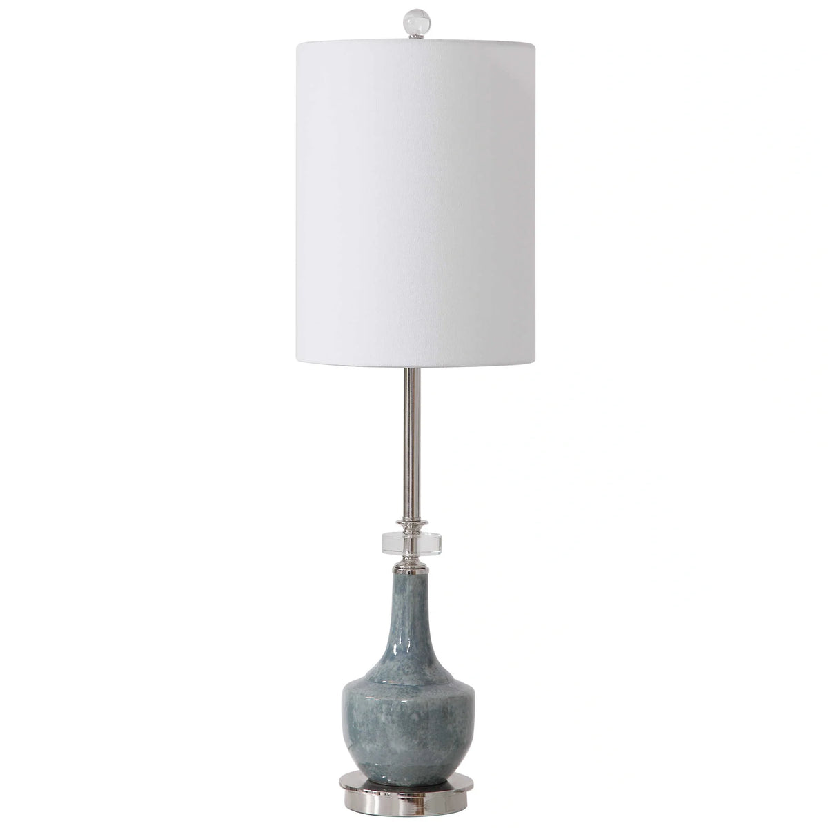 Mottled Blue Ceramic Buffet Lamp