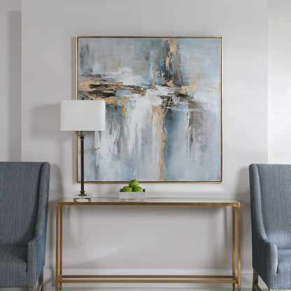 Abstract Gold Leaf Canvas Art
