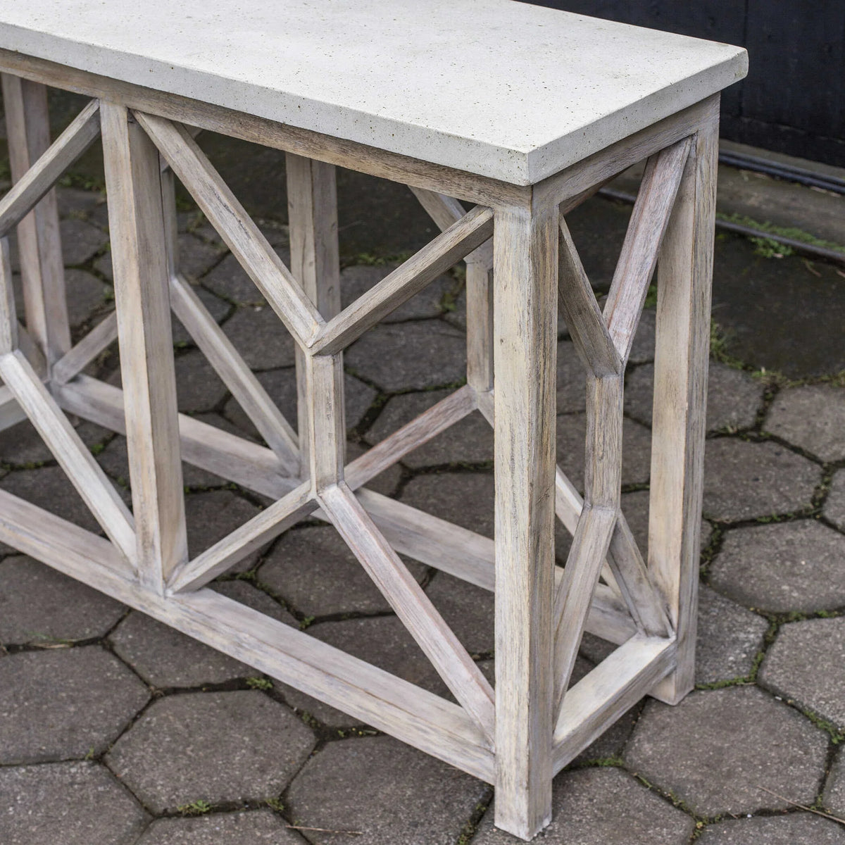 Ivory Stone Console Table
