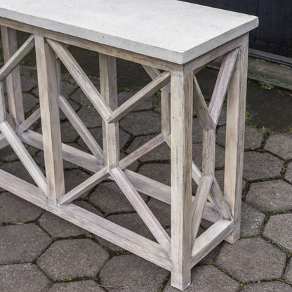 Ivory Stone Console Table