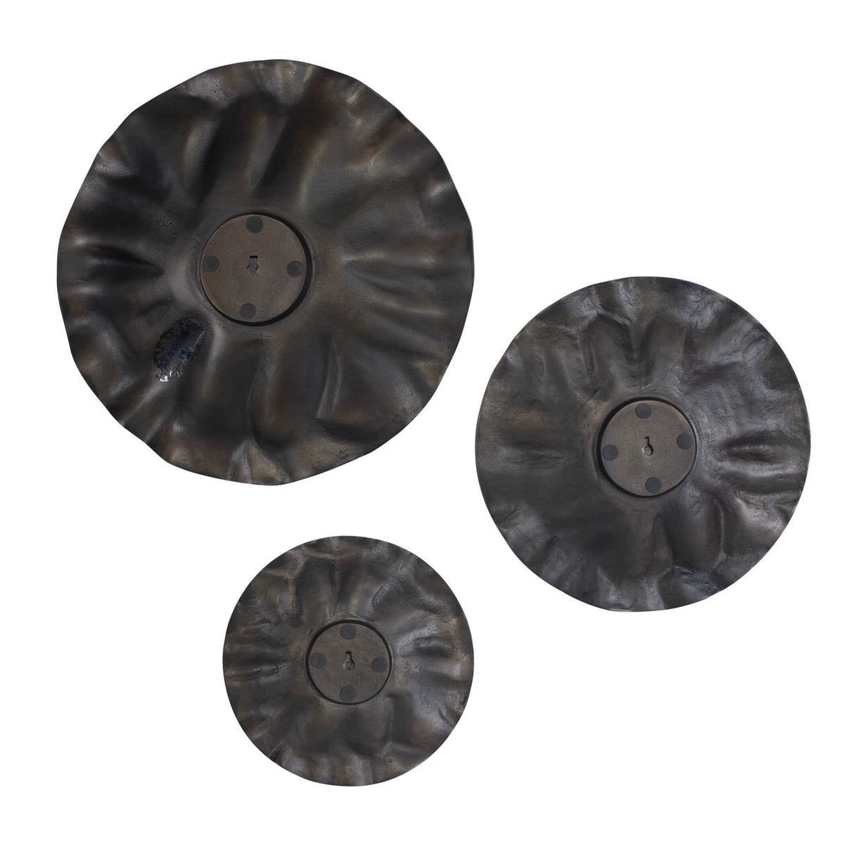 Outdoor Metal Disc Wall Art, Set of 3