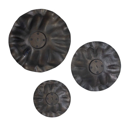 Outdoor Metal Disc Wall Art, Set of 3
