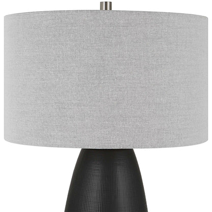 Satin Black Table Lamp