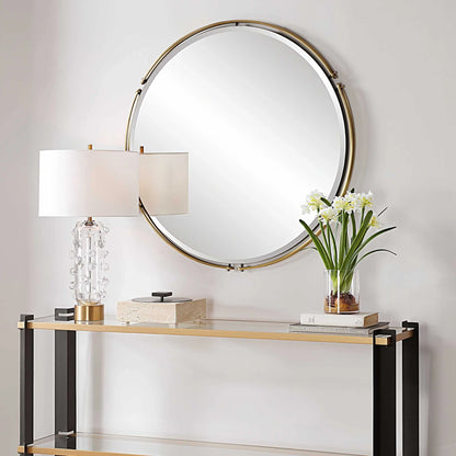 Brass Round Mirror