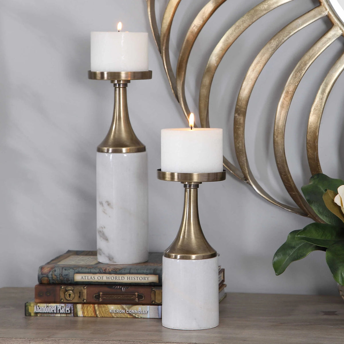 Marble Candleholders Set/2