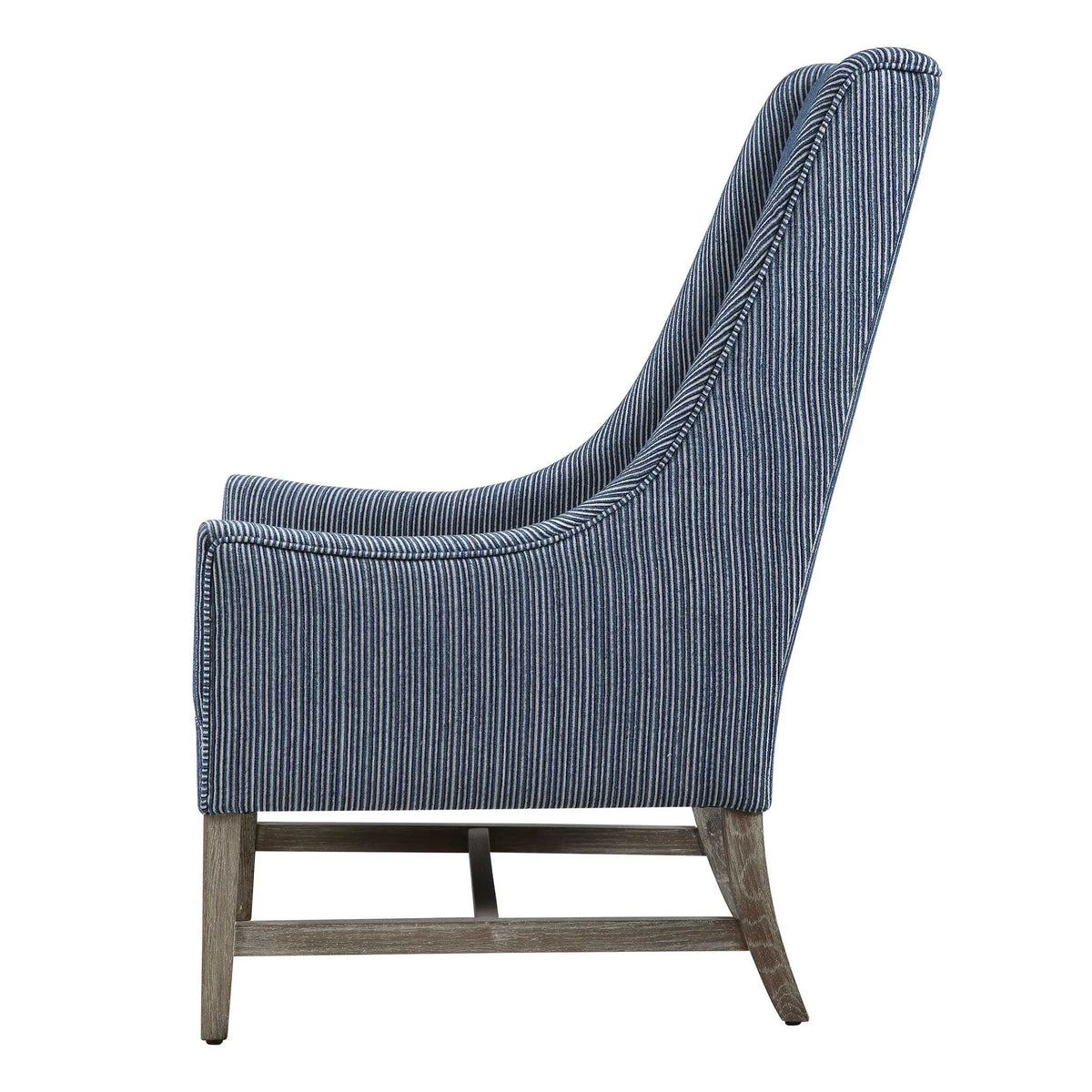 Coastal Stripe Wingback Chair