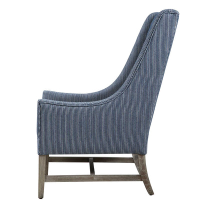 Coastal Stripe Wingback Chair