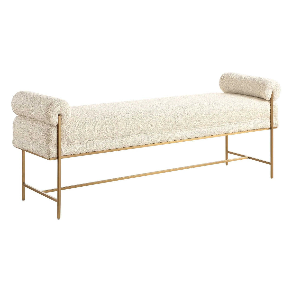 Pearl White Bolster Bench
