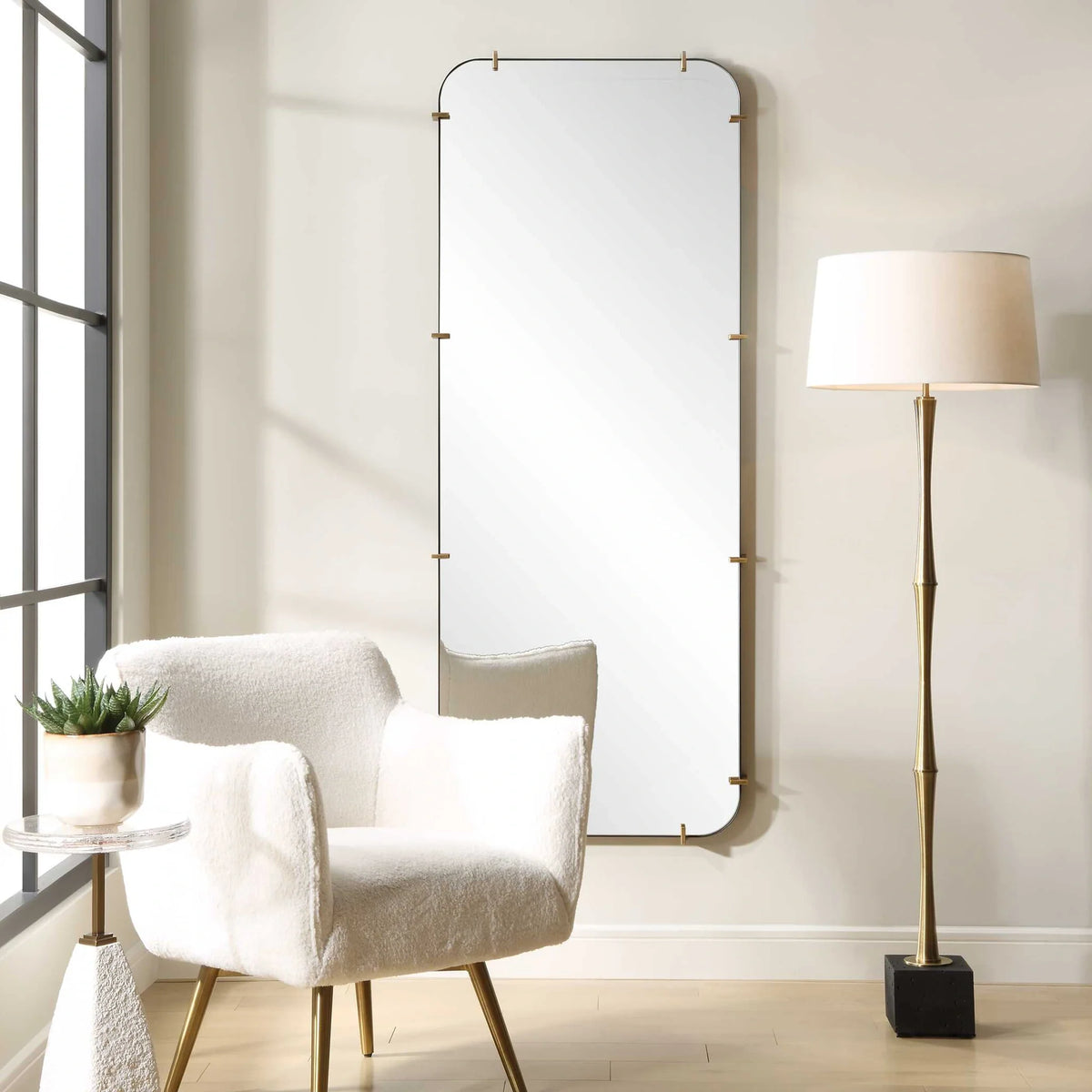 Industrial Iron Strap Mirror