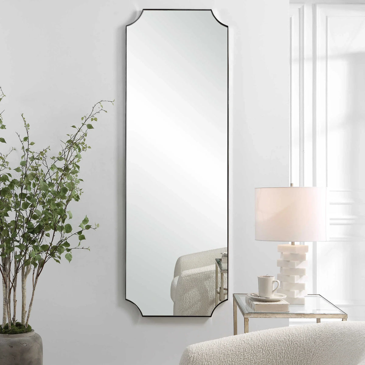 Scalloped Corner Mirror