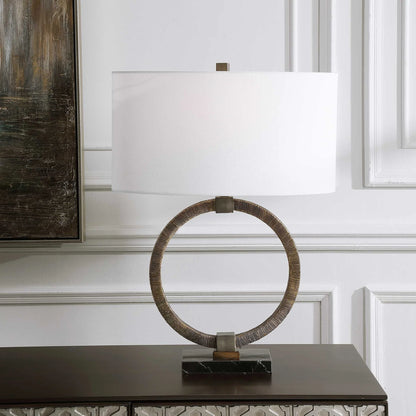 Antiqued Gold Bohemian Table Lamp