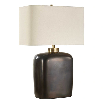 Dark Bronze Crackle Table Lamp