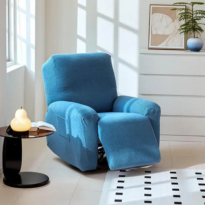 Solid Color Recliner Cover, 1 Set Simple Style Elastic Sofa Slipcover, Durable Universal Sofa Protector for Home Living Room Office Decor, Stretch Sofa Cover, Stretchable Sofa Cover