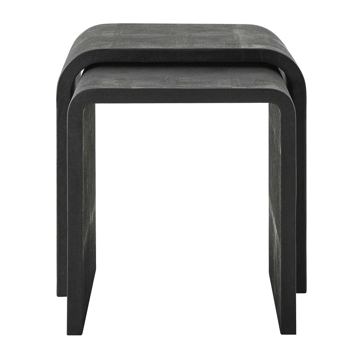 Faux Shagreen Nesting Side Tables, Set of 2